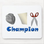 Rock Paper Scissors Champ mousepads