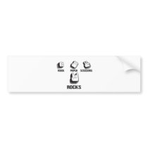 Rock Paper Scissors- Emo Alternative Grunge Rock Bumper Sticker