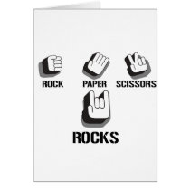 Rock Paper Scissors- Emo Alternative Grunge Rock Greeting Cards