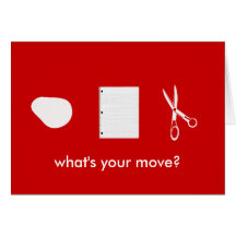 rock paper scissors greeting card