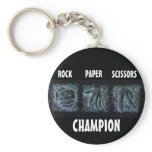 Rock Paper Scissors keychains