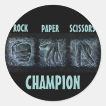 Rock Paper Scissors Round Sticker