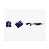 Rock, Paper, Shotgun - Gamer Video Game Gun Postcard