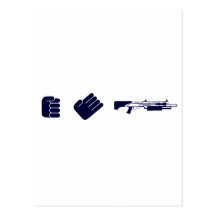 Rock, Paper, Shotgun - Gamer Video Game Gun Postcard