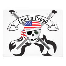Rock Pirate USA Style Invitation