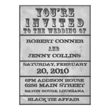 Rock Poster Wedding Invite (Today's Best Award)