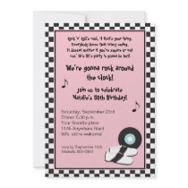 Rock & Roll 50's Birthday Invitation