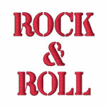 ROCK   &   ROLL -- black / long sleeve embroidered shirts