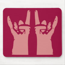 rock sign mouse pad