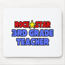 Rock Star 3rd Grade Teacher Mouse Mats