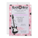 ROCK STAR 5x7 Pink Rocker Birthday Invitation