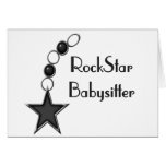 Rock Star Babysitter Card