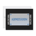 Rock Star Bar Mitzvah Reply Card in Blck/Silv/Blue Personalized Invite