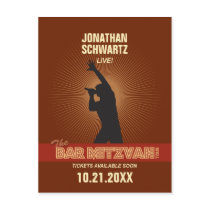 Rock Star Bar Mitzvah Save the Date Postcards