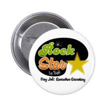 Rock Star By Night - Day Job Executive Secretary Pins