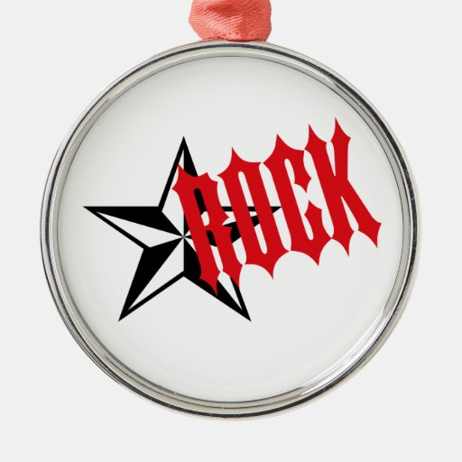 Rock Star Round Metal Christmas Ornament  Zazzle