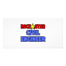 Rock Star Civil Engineer Photo Greeting Card