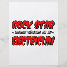 Rock Star...Electrician Custom Flyer
