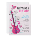 Rock Star, Guitar Hero, Birthday Party Invitations