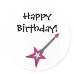 Rock Star Label Round Stickers