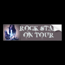 Rock Star on Tour (customisable) bumper stickers