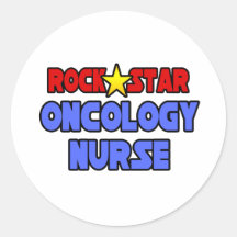 Rock Star Oncology Nurse Round Sticker