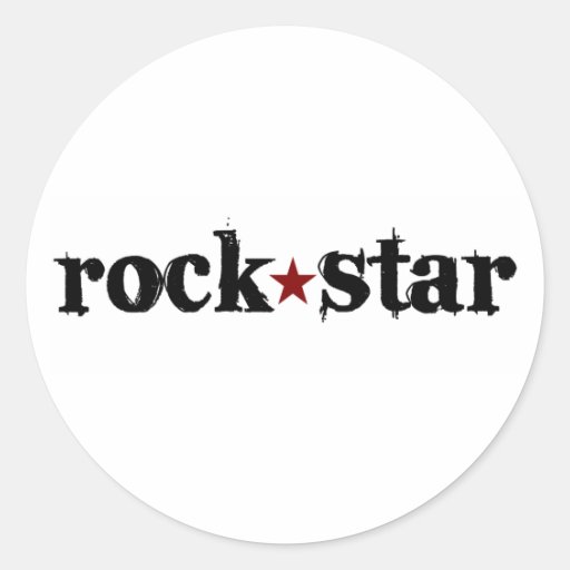 Rock Star Round Sticker