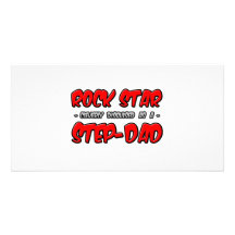 Rock Star...Step-Dad Customized Photo Card
