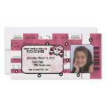 Rock Star Ticket Invitation or Thank You Card photo cards