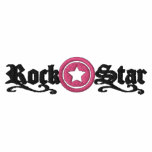Rock Star with Pink Star Design embroidered shirts