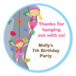 Rock Wall Birthday Party Favour Stickers
