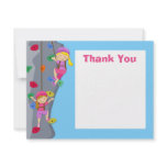 Rock Wall Climbing Party Thank You Card
