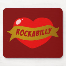 Rockabilly Tattoo Heart Mouse Mats