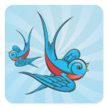 Rockabilly Tattoo Swallow Bird Stickers