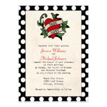 Rockabilly Wedding Custom Invitation
