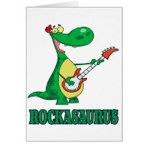 rockasaurus rock n roll dino dinosaur.ai greeting card