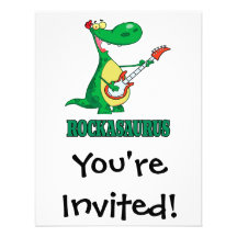 rockasaurus rock n roll dino dinosaur.ai personalized announcement