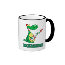 rockasaurus rock n roll dino dinosaur.ai mugs