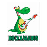 rockasaurus rock n roll dino dinosaur.ai postcard