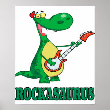 rockasaurus rock n roll dino dinosaur.ai poster