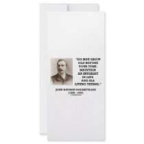 Rockefeller Do Not Grow Old Before Your Time Rack Card