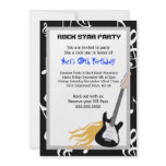 ROCKER GUITAR HERO Birthday Party Invitation