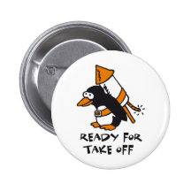 rocket penguin anstecknadelbutton