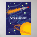 Rocket Personalised Poster posters