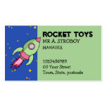 Rocket pink green Business Card