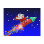 Rocket Santa 02 postcards