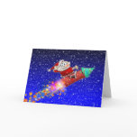 Rocket Santa cards
