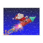Rocket Santa postcards