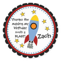 Rocket Ship Blast Off Stickers