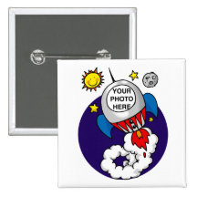 rocket space birthday kid pins